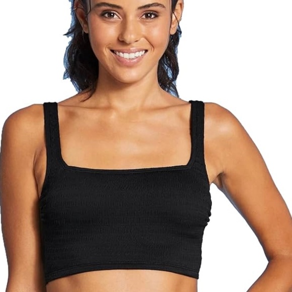 Xhilaration Other - Xhilaration Size L (8-10) Women’s Smocked Longline Bikini Top - Black New